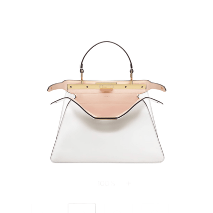 BORSA PEEKABOO ISEEU MEDIUM IN PELLE DI VITELLO BIANCA