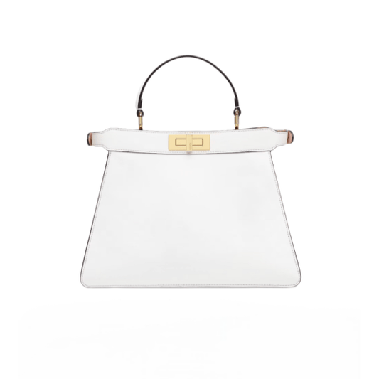 BORSA PEEKABOO ISEEU MEDIUM IN PELLE DI VITELLO BIANCA